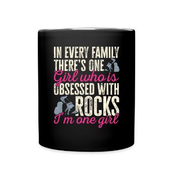 Rockhound Geology Rock Collecting Stone Collectors - Full Colour Mug - black - Front