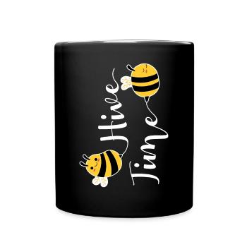 Hive Time Shirt Geschenk Imker Geschenk - Tasse einfarbig - Schwarz - Vorne