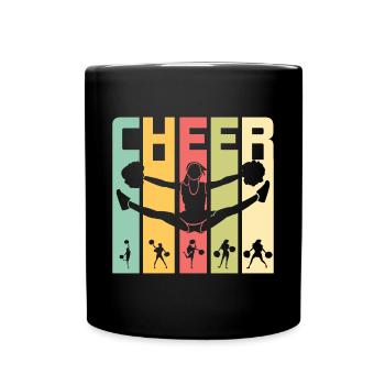 Cadeau de chemise Vintage Retro Cheerleader - Mug uni - noir - Devant