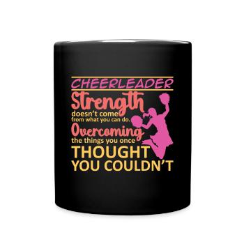 Cadeau de chemise de cheerleading - Mug uni - noir - Devant