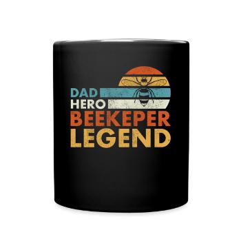 Papa Héros Apiculteur Légende Chemise Cadeau - Mug uni - noir - Devant