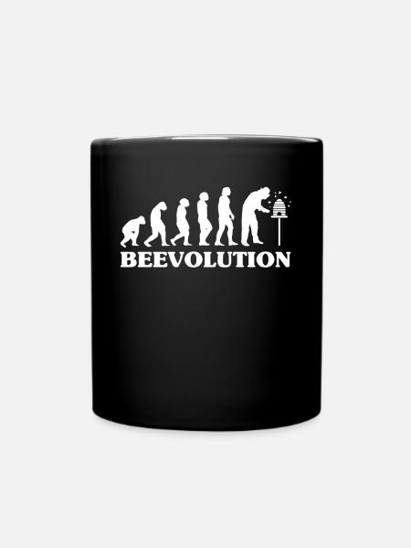 Beevolution Shirt Geschenk Imker Evolution - Tasse einfarbig - Schwarz