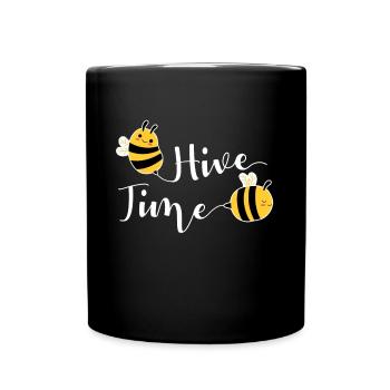 Hive Time Shirt Geschenk Imker Geschenk - Tasse einfarbig - Schwarz - Vorne