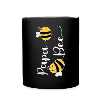 Papa Bee Shirt Geschenk Vater Vatertag - Tasse einfarbig - Schwarz - Vorne