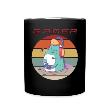 Video Games Retro Gamer Console Games Funny Games - Tasse einfarbig - Schwarz - Vorne
