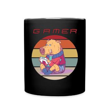 Funny Video Games Retro Console Games and Gamer Ga - Full Colour Mug - black - Front