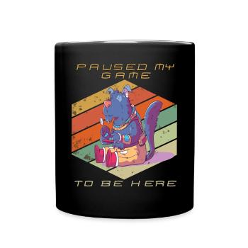 Jeux vidéo mis en pause mon jeu Retro Gaming Jeu amusant - Mug uni - noir - Devant