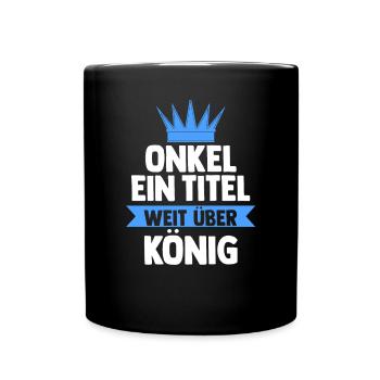 Patenonkel Pate Onkel - Tasse einfarbig - Schwarz - Vorne