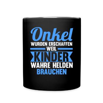Patenonkel Pate Onkel - Tasse einfarbig - Schwarz - Vorne