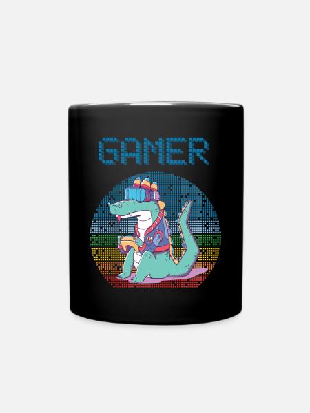 Gamer Jeux vidéo rétro Jeux vintage Funny Croco - Mug uni - noir