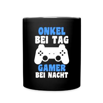Patenonkel Gamer Zocker Pate Onkel - Tasse einfarbig - Schwarz - Vorne