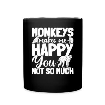 Les singes orangs-outans me rendent heureux que vous ne soyez pas tellement - - Mug uni - noir - Devant