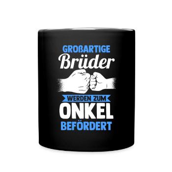 Patenonkel Pate Onkel - Tasse einfarbig - Schwarz - Vorne