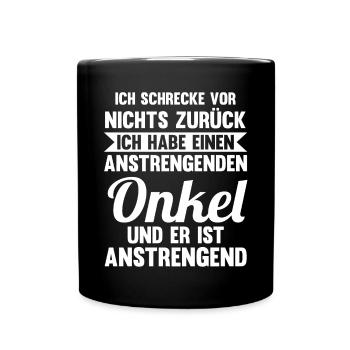 Patenonkel Pate Onkel - Tasse einfarbig - Schwarz - Vorne