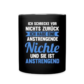 Patenonkel Pate Onkel - Tasse einfarbig - Schwarz - Vorne