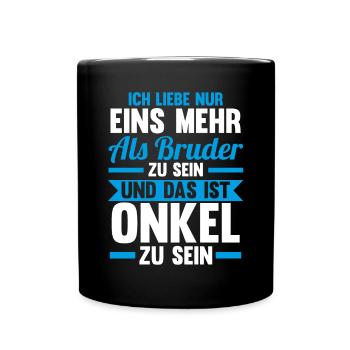 Patenonkel Pate Onkel - Tasse einfarbig - Schwarz - Vorne