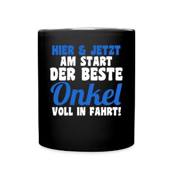 Patenonkel Pate Onkel - Tasse einfarbig - Schwarz - Vorne