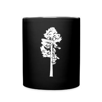 Monkeys on the Tree - Happy Orangutan Monkey - Full Colour Mug - black - Front