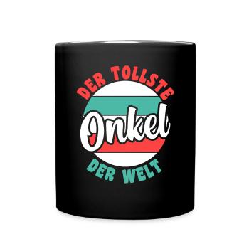 Patenonkel Pate Onkel - Tasse einfarbig - Schwarz - Vorne