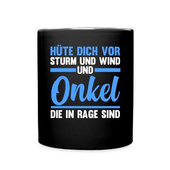Patenonkel Pate Onkel - Tasse einfarbig - Schwarz - Vorne