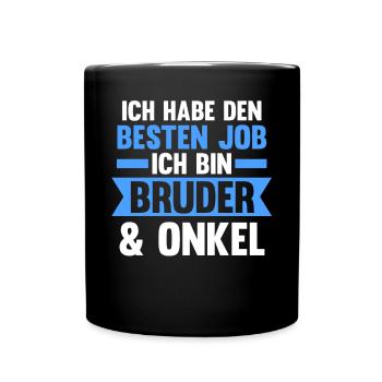 Patenonkel Pate Onkel - Tasse einfarbig - Schwarz - Vorne