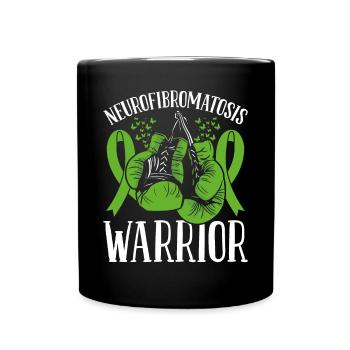Neurofibromatosis Warrior Awareness Ribbon Month - Full Colour Mug - black - Front