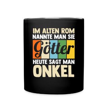 Patenonkel Pate Onkel - Tasse einfarbig - Schwarz - Vorne