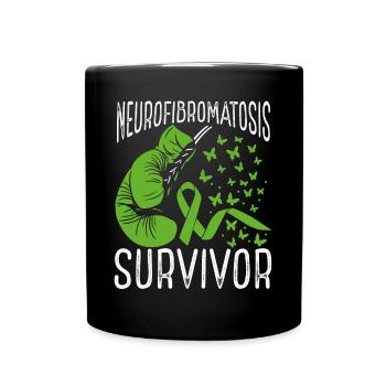 Neurofibromatosis Survivor Awareness Ribbon Month - Full Colour Mug - black - Front
