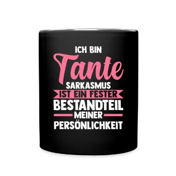 Patinntante Patin Tante - Tasse einfarbig - Schwarz - Vorne