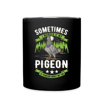 Pigeon pigeon fanciers city pigeon - Full Colour Mug - black - Front