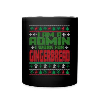 Admin Christmas Quote - Full Colour Mug - black - Front