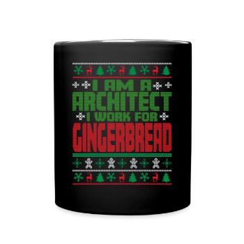 Architect Christmas Saying - Full Colour Mug - black - Front