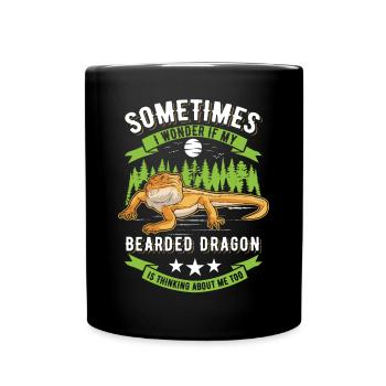 Bearded Dragon Gift Bearded Dragon - Full Colour Mug - black - Front