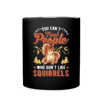Écureuil Cadeau Écureuil Gris - Mug uni - noir - Devant