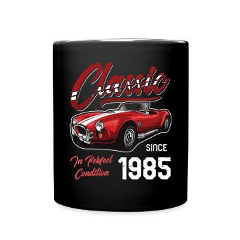 Ich bin nicht alt, ich bin Oldtimer Jahrgang Jahrgang 1985 - Tasse einfarbig - Schwarz - Vorne