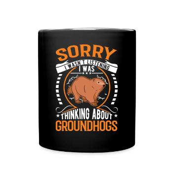 Marmot Groundhog Day Forest Marmot - Full Colour Mug - black - Front