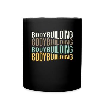 bodybuilding - Tasse einfarbig - Schwarz - Vorne