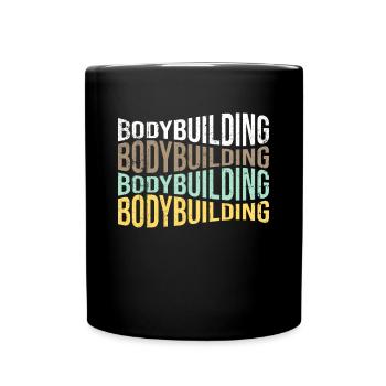 bodybuilding - Tasse einfarbig - Schwarz - Vorne