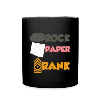 Rock Paper Rank 4 - Full Colour Mug - black - Front
