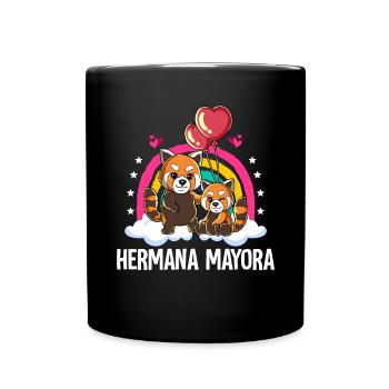 Big Sister Red Panda - Full Colour Mug - black - Front