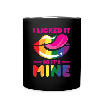 LGBT Human Human Rainbow Gift Idea - Full Colour Mug - black - Front