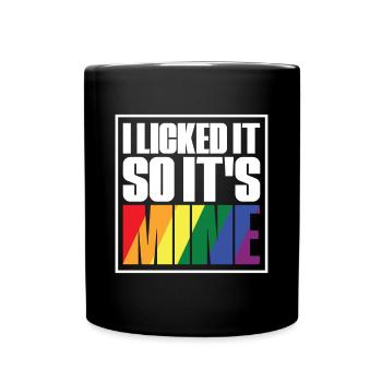 LGBT Human Human Rainbow Gift Idea - Full Colour Mug - black - Front