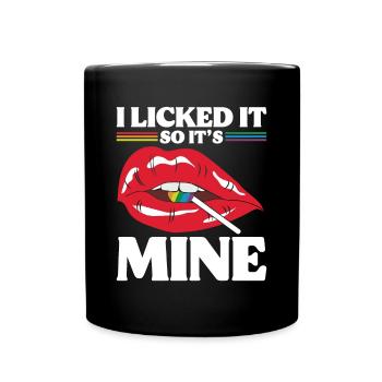 LGBT Human Human Rainbow Gift Idea - Full Colour Mug - black - Front