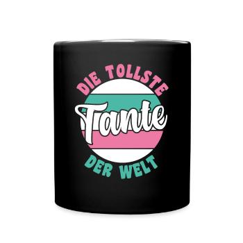Patinntante Patin Tante - Tasse einfarbig - Schwarz - Vorne