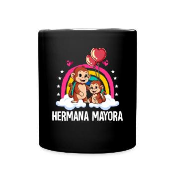 Grande Sœur Singe - Mug uni - noir - Devant