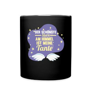 Patinntante Patin Nichte Neffe Tante - Tasse einfarbig - Schwarz - Vorne