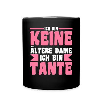 Patinntante Patin Tante - Tasse einfarbig - Schwarz - Vorne