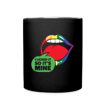 LGBT Human Human Rainbow Gift Idea - Full Colour Mug - black - Front
