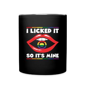 LGBT Human Human Rainbow Gift Idea - Full Colour Mug - black - Front