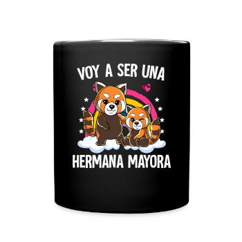 I'm Going To Be Big Sister Red Panda - Full Colour Mug - black - Front